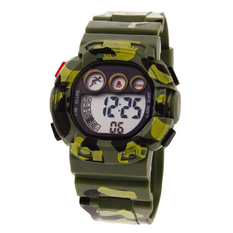 Active Intent Men's Sports Digital Watch Camo, , hi-res