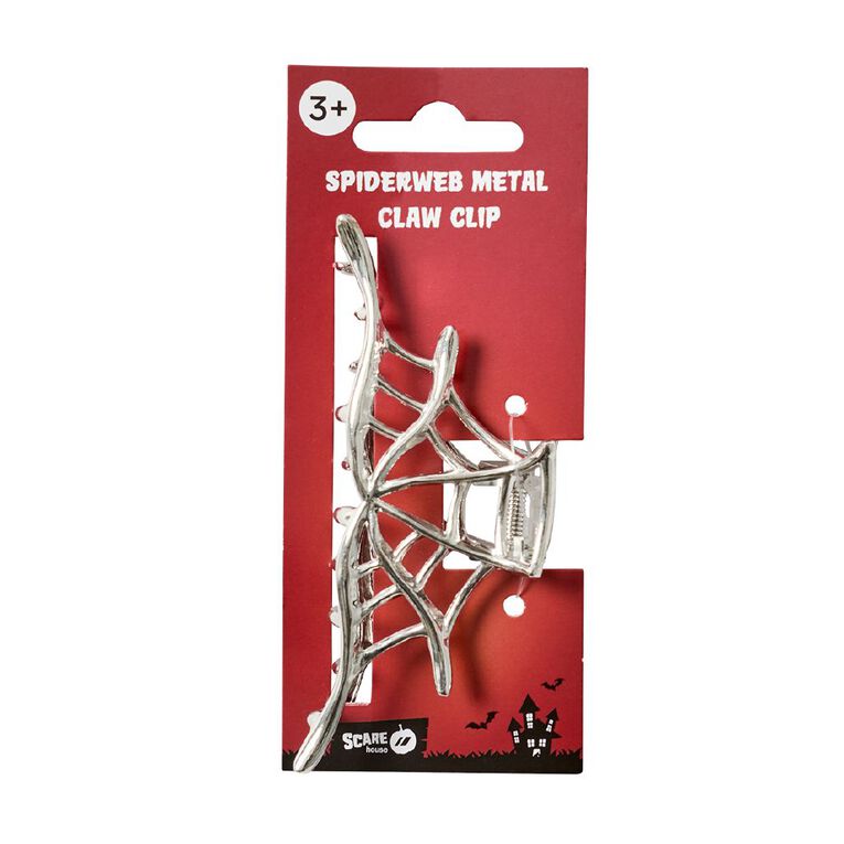 Scarehouse Spiderweb Metal Claw Clip, , hi-res