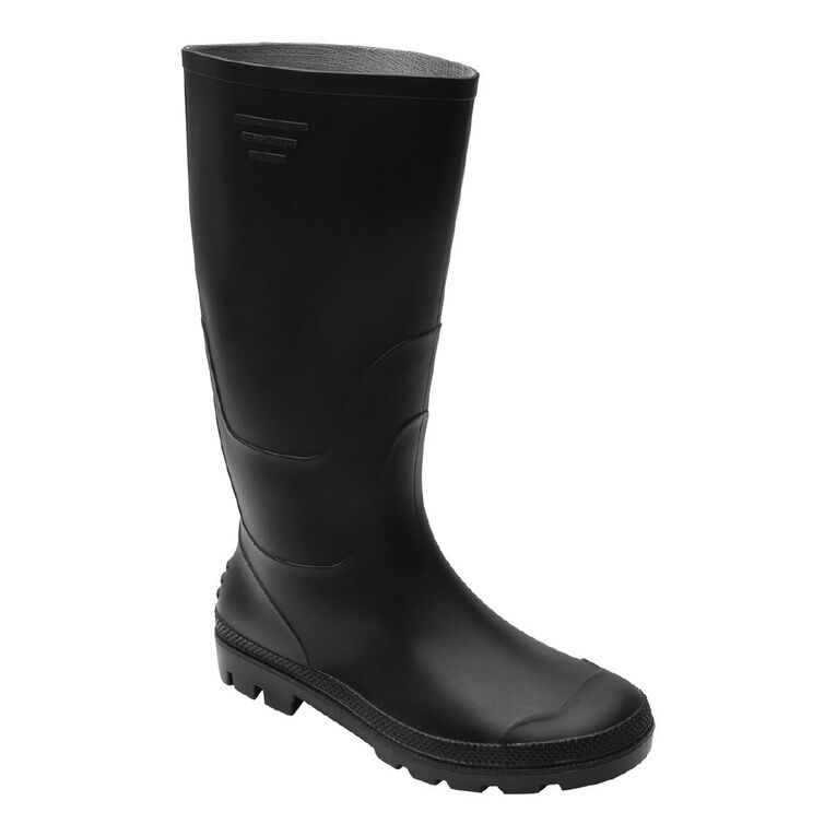 H&H Adults Unisex Work PVC Gumboots, Black, hi-res