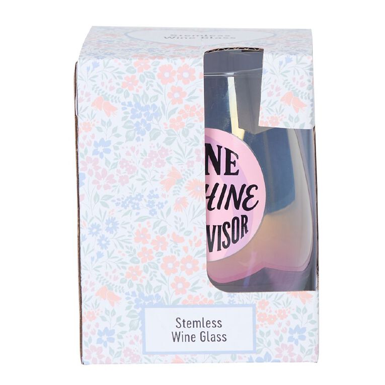 Mother's Day Novelty Stemless Glass 600ml - Whine Supervisor, , hi-res