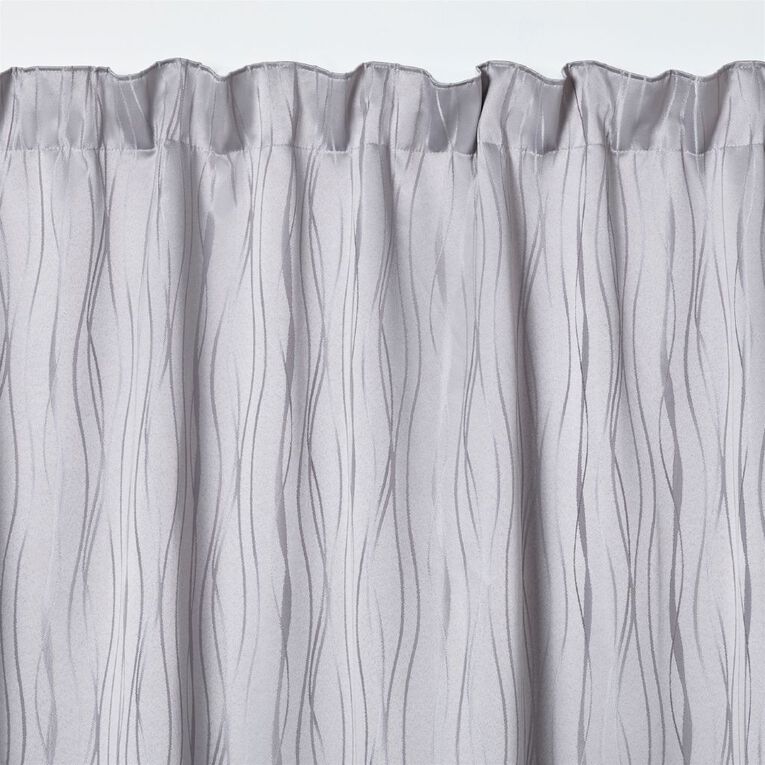 Living & Co Paloma Curtains Grey Light 150-230cm Wide/160cm Drop, Grey Light, hi-res