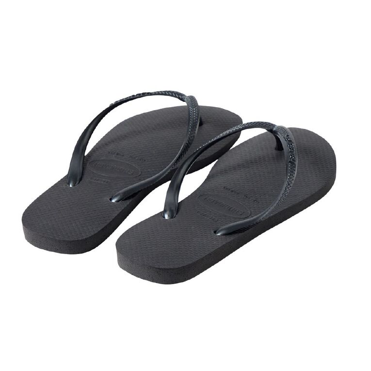 Havaianas Slim Jandals, Black, hi-res