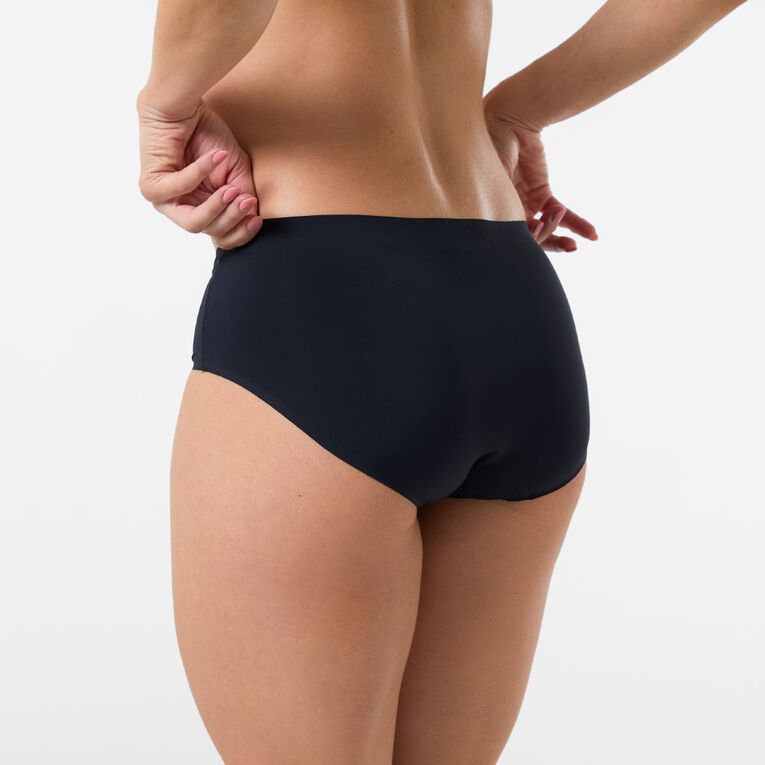 H&H Women's Micro No Show Boyleg Briefs, Black, hi-res