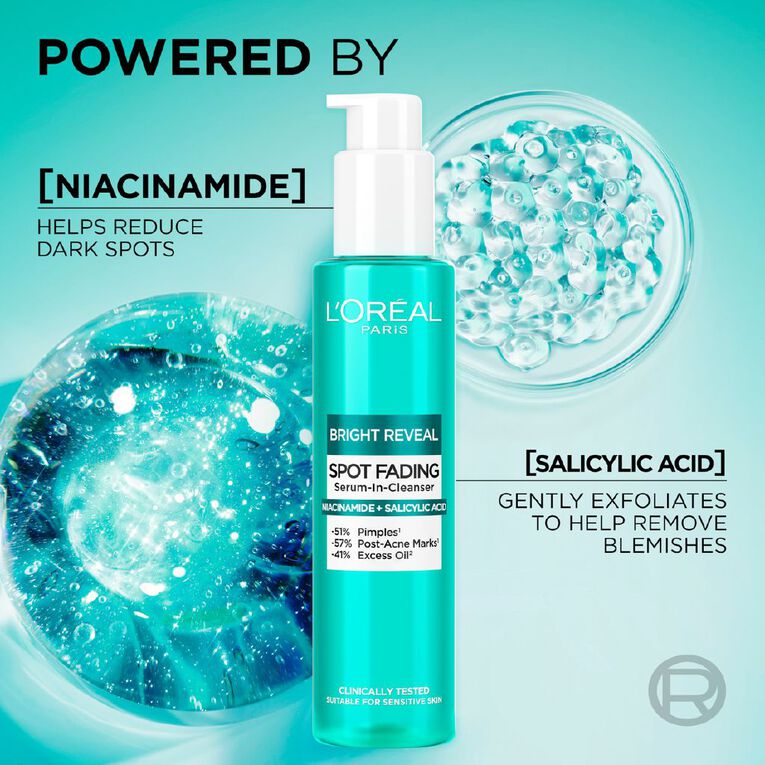 L'Oreal Paris Bright Reveal Niacinamide Cleanser 150ml, , hi-res