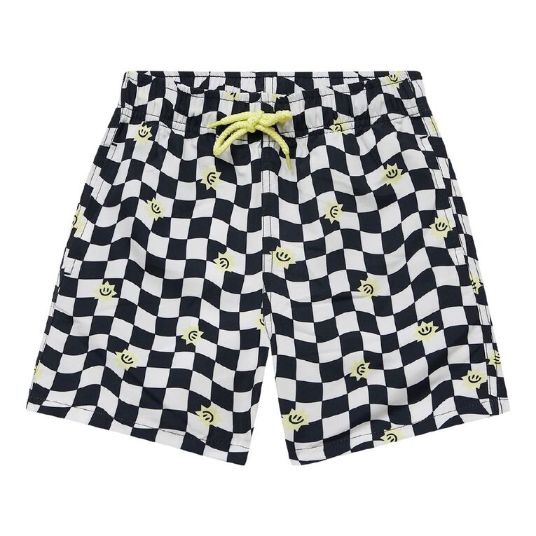 Young Original Microfibre Swim Shorts, Cream, hi-res