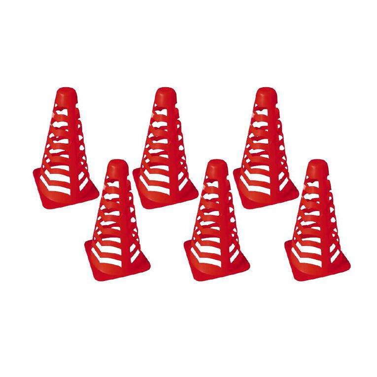 Active Intent Sports Sport Cones 6 Pack 22cm, , hi-res