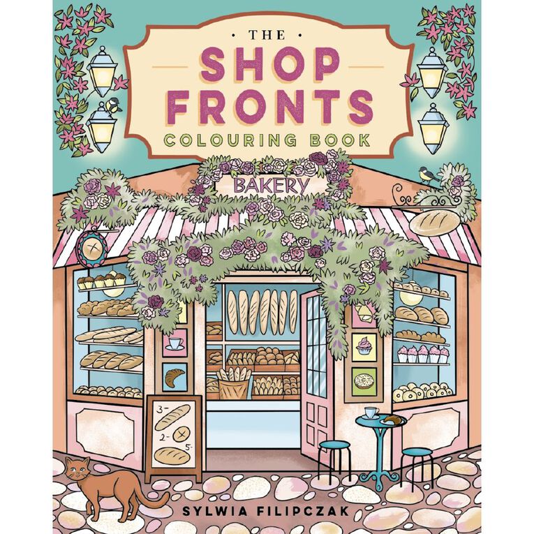 The Shop Fronts Colouring Book by Sylwia Fililczak, , hi-res