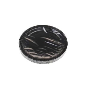 Party Inc Plate 23cm Black 20 Pack