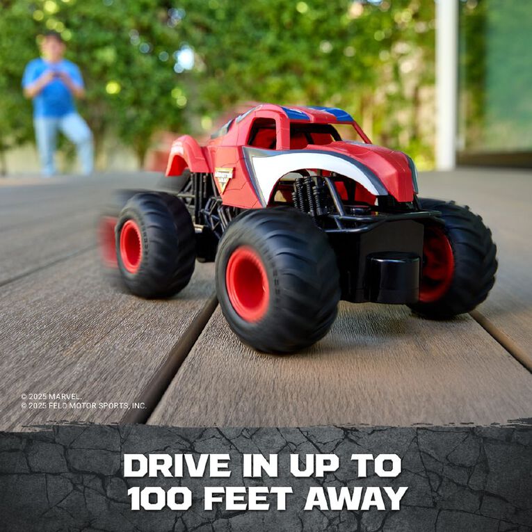 Monster Jam 1:24 Remote Control Spider Man Monster Truck, , hi-res