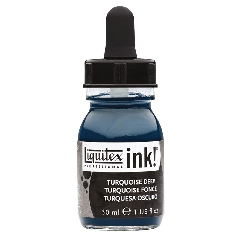 Liquitex Ink 30ml Turquoise Blue Deep, , hi-res