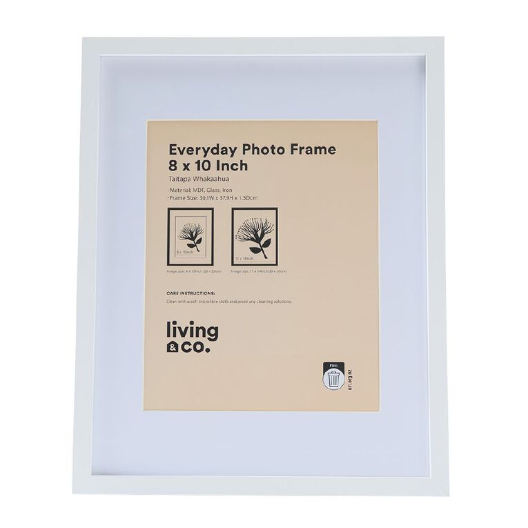 Living & Co Everyday Photo Frame 8in x 10in White, , hi-res