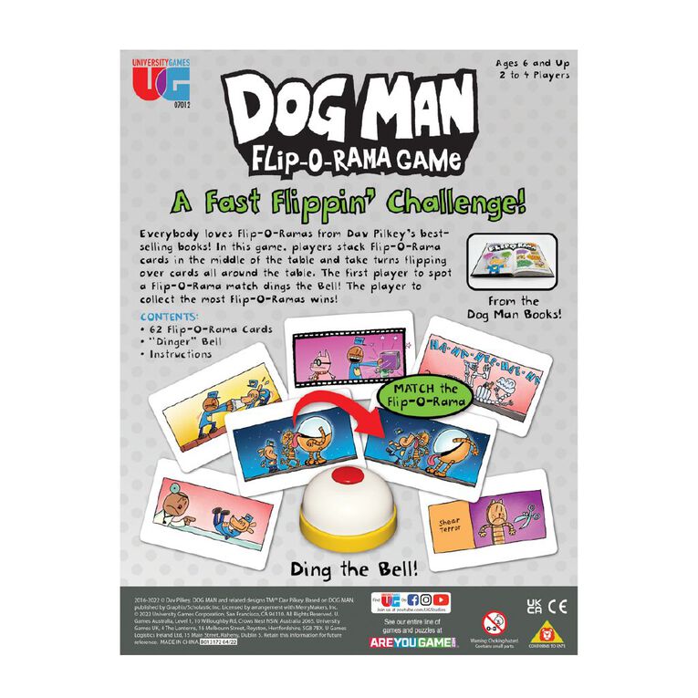 Dog Man Dog Man Flip-O-Rama Game, , hi-res