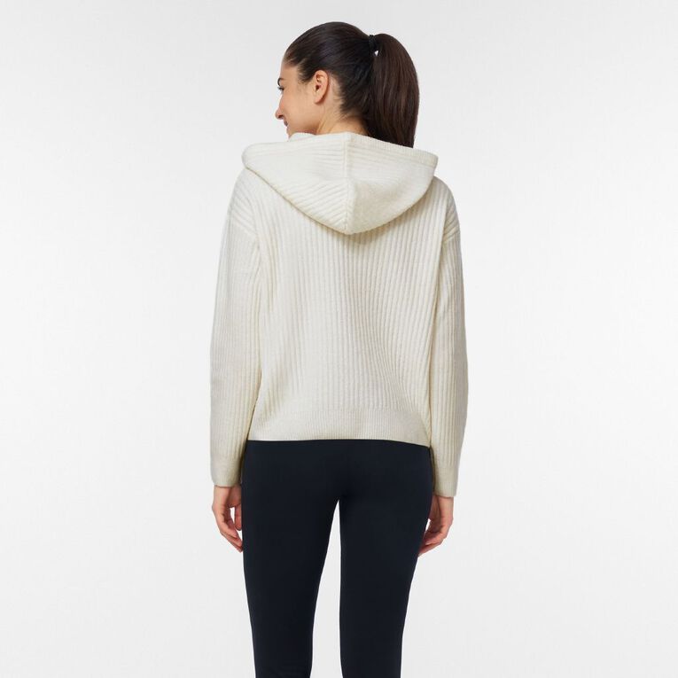 H&H Women's True Knit Hoodie, Cream, hi-res