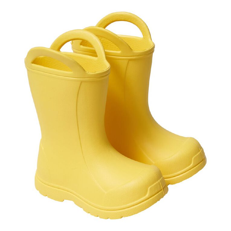 Young Original Junior Kids' EVA Handle Gumboots, Yellow, hi-res