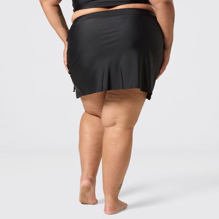H&H Plus Women's Plus Size Swim Skirt, Black, hi-res
