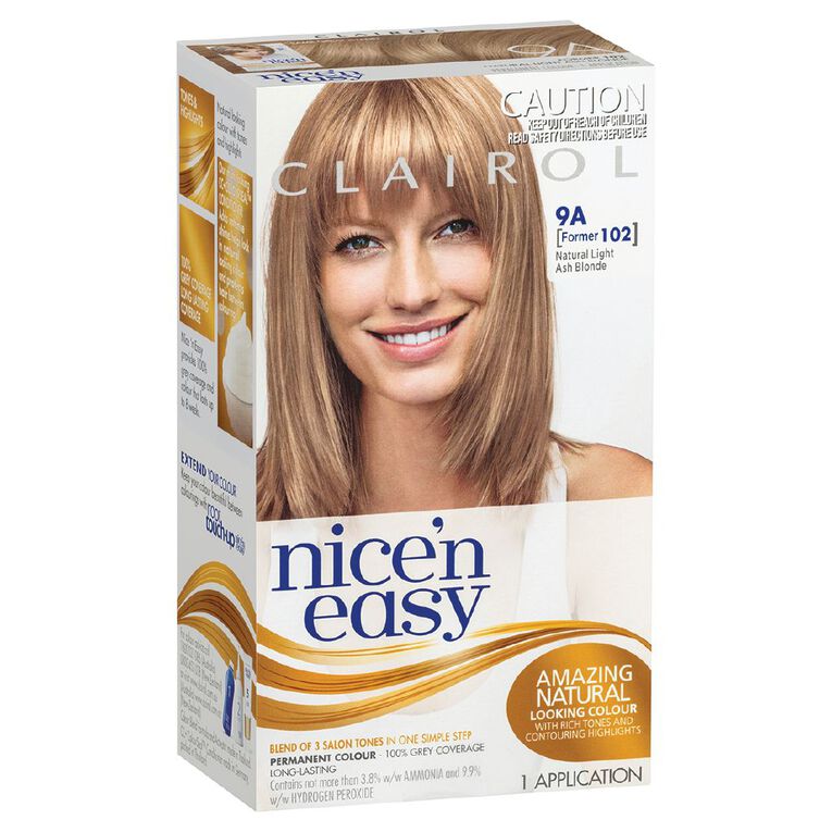 Clairol Nice N Easy Permanent Hair Colour Light Ash Blonde 9A, , hi-res