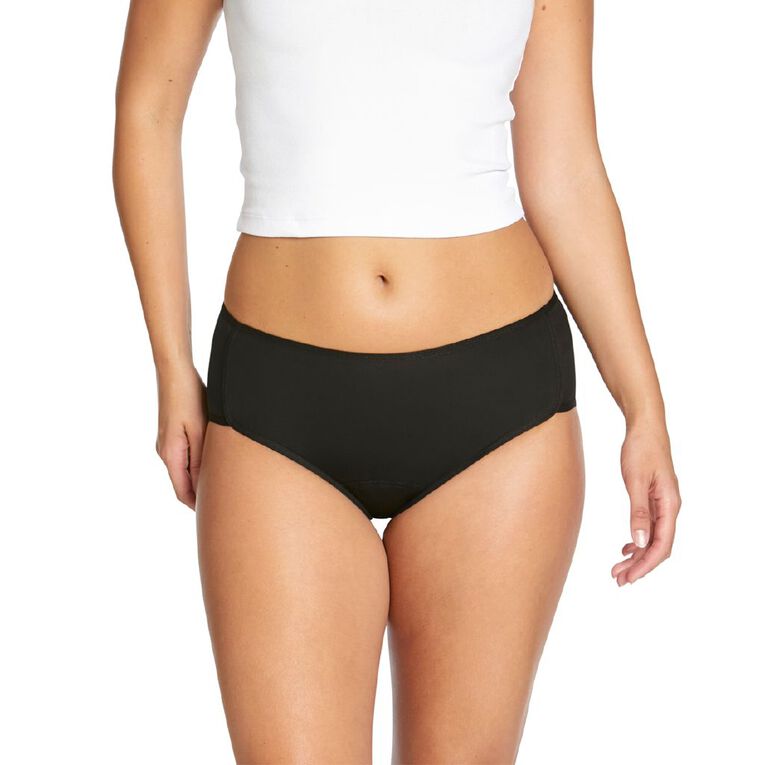 Love Luna Period Midi Briefs, Black, hi-res