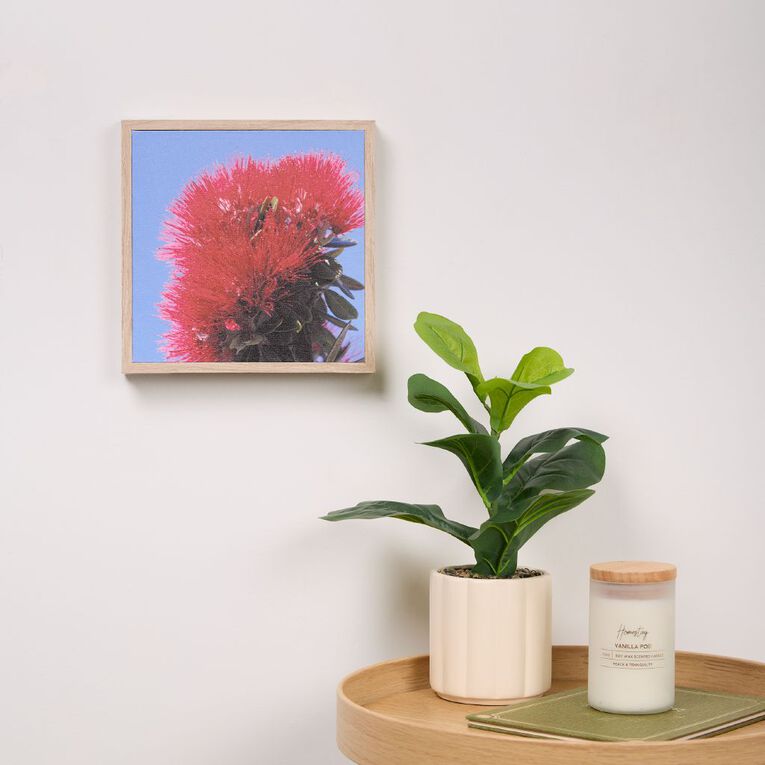 Living & Co Pohutakawa Framed Canvas 25cm x 25cm, , hi-res