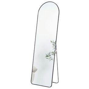 Living & Co Aluminium Arch Standing Mirror 170cm Black