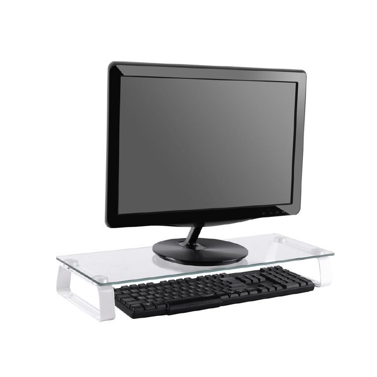Bracom Universal Tabletop Monitor Riser Glass Top, , hi-res