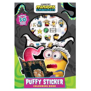 Universal: Minions And Monsters Puffy Sticker Colouring Book
