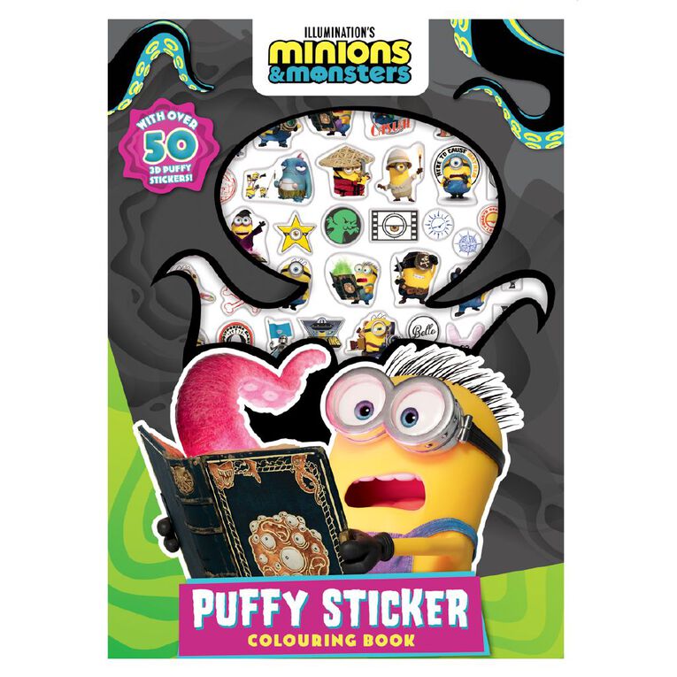 Universal: Minions And Monsters Puffy Sticker Colouring Book, , hi-res