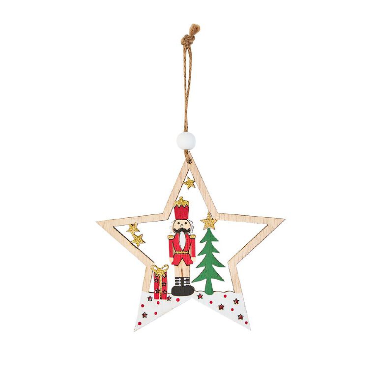 Wonderland Wooden Christmas Tree Decoration Assorted, , hi-res