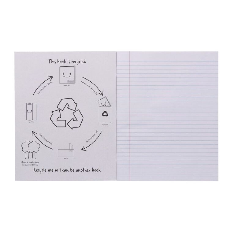 WS Exercise Book 1L4 7mm Ruled Nature 28 Leaf Red Mid, , hi-res