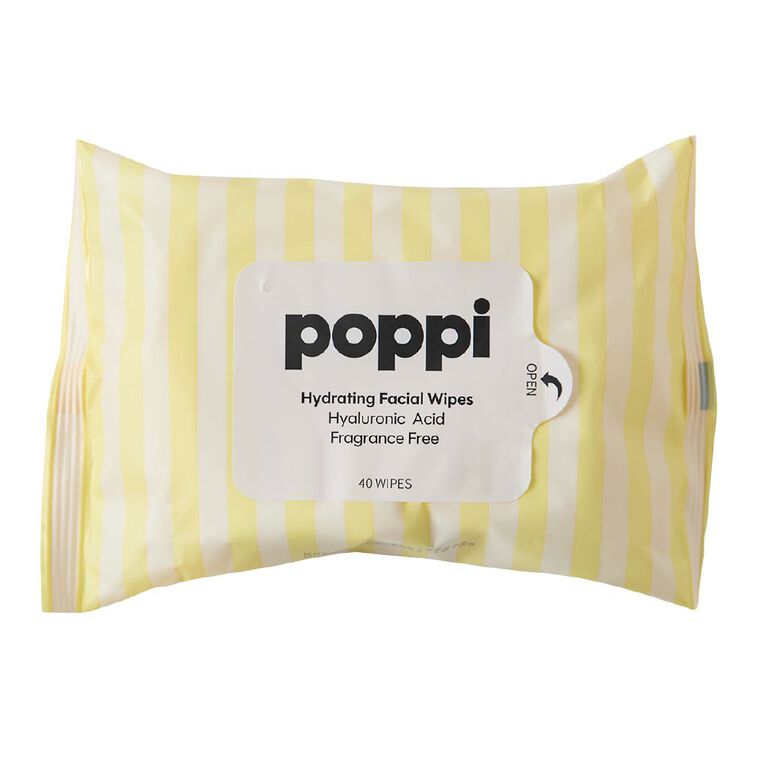 Poppi Hydrating Facial Wipes, , hi-res