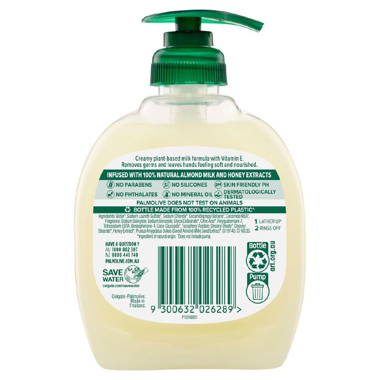 Palmolive Naturals Milk and Honey Hand Wash Pump 250ml, , hi-res
