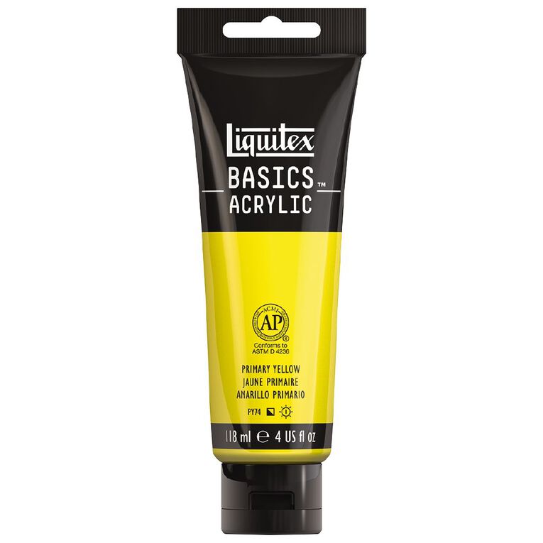 Liquitex Basics Acrylic 118ml Primary Yellow, , hi-res