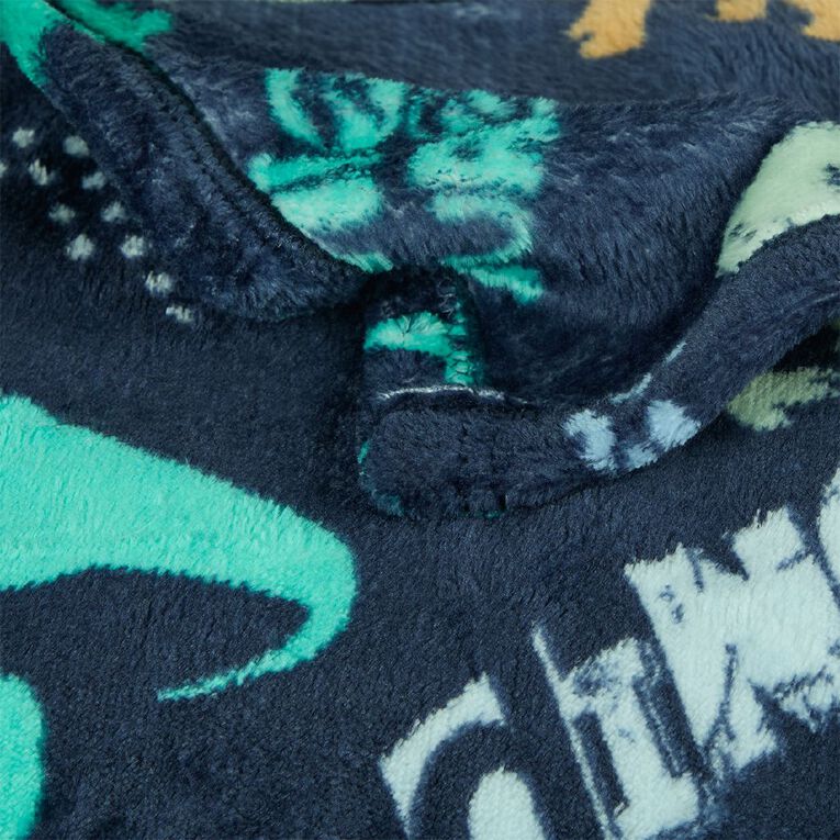 Living & Co Kids Blanket Buddy Dinosaur Blue 127cm x 152cm, , hi-res