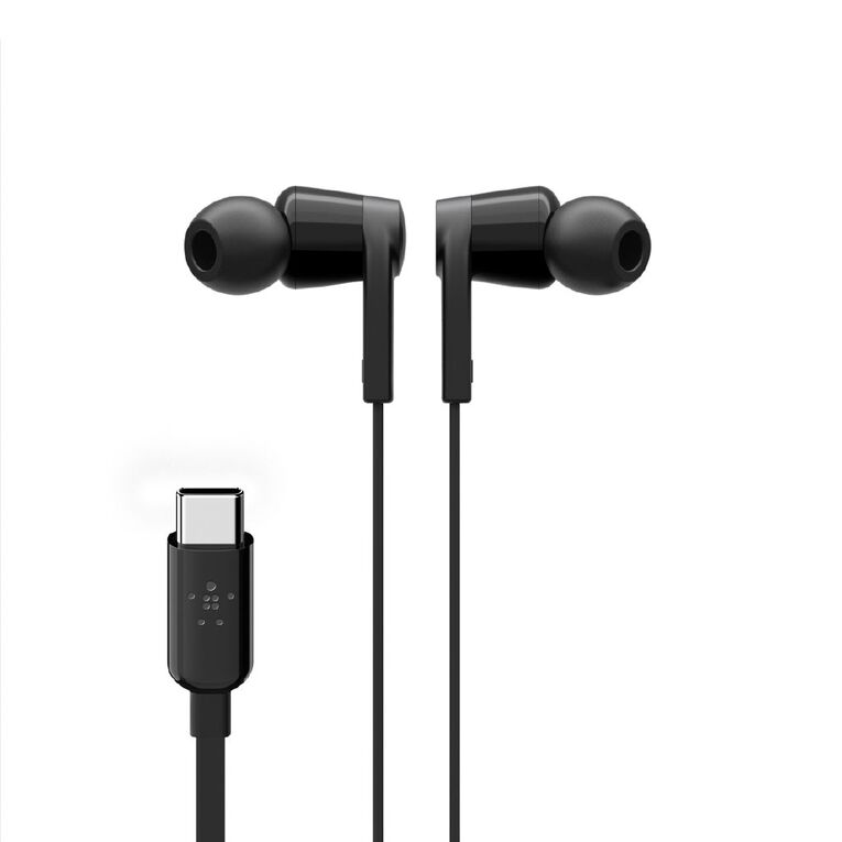 Belkin USB-C Wired EarBuds with Adjustable Volume Limiter White, , hi-res
