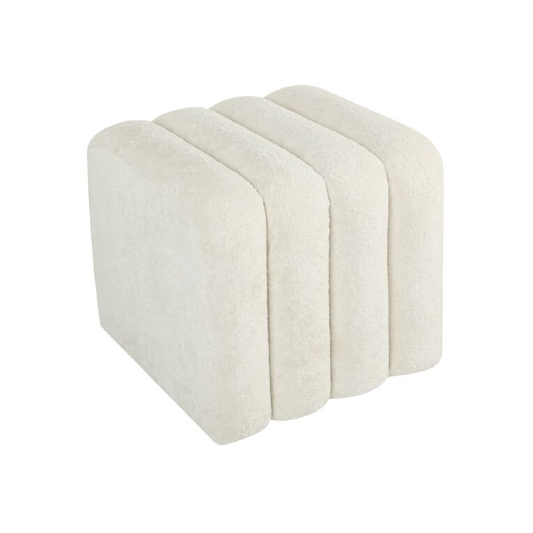 Living & Co Ribbed Ottoman, , hi-res