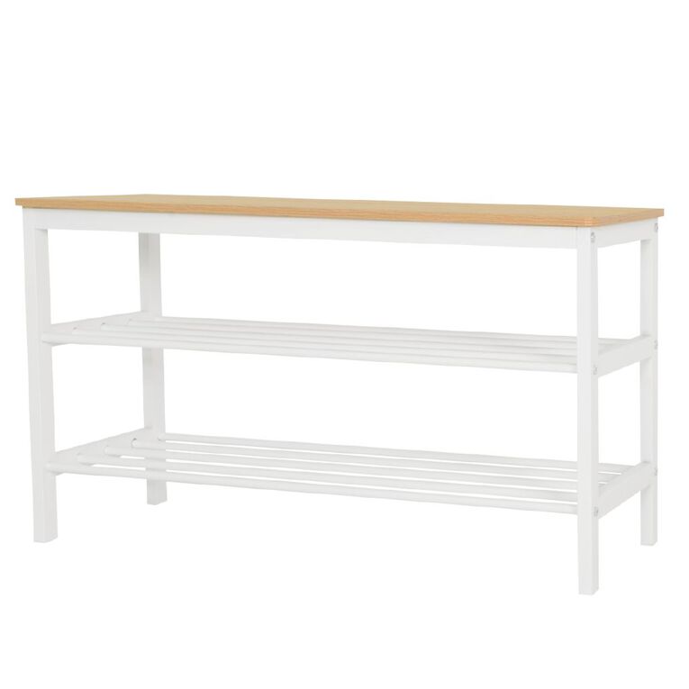 Living & Co Ava Bench Shoe Rack 3 Tier, , hi-res