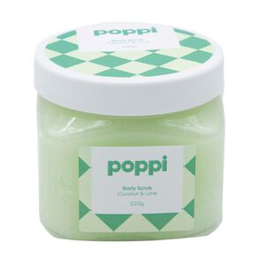 poppi body scrub coconut and lime 520g