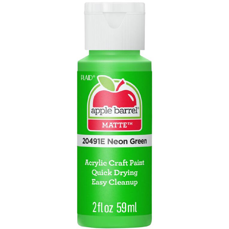 Apple Barrel Acrylic Neon Green 60ml, , hi-res