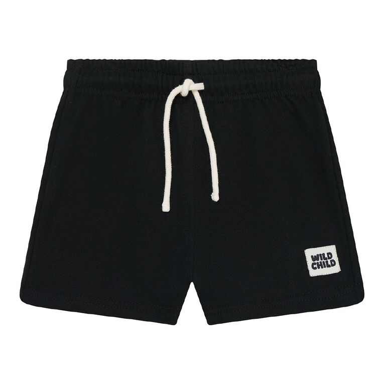 Young Original Toddler Terry Shorts, Black, hi-res