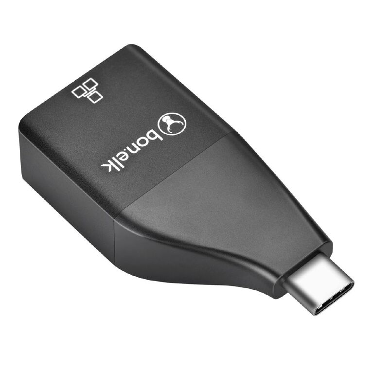 Bonelk USB-C to Ethernet Adapter Black Black, , hi-res