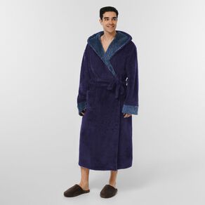 H&H Men's Shaggy Fleece Robe