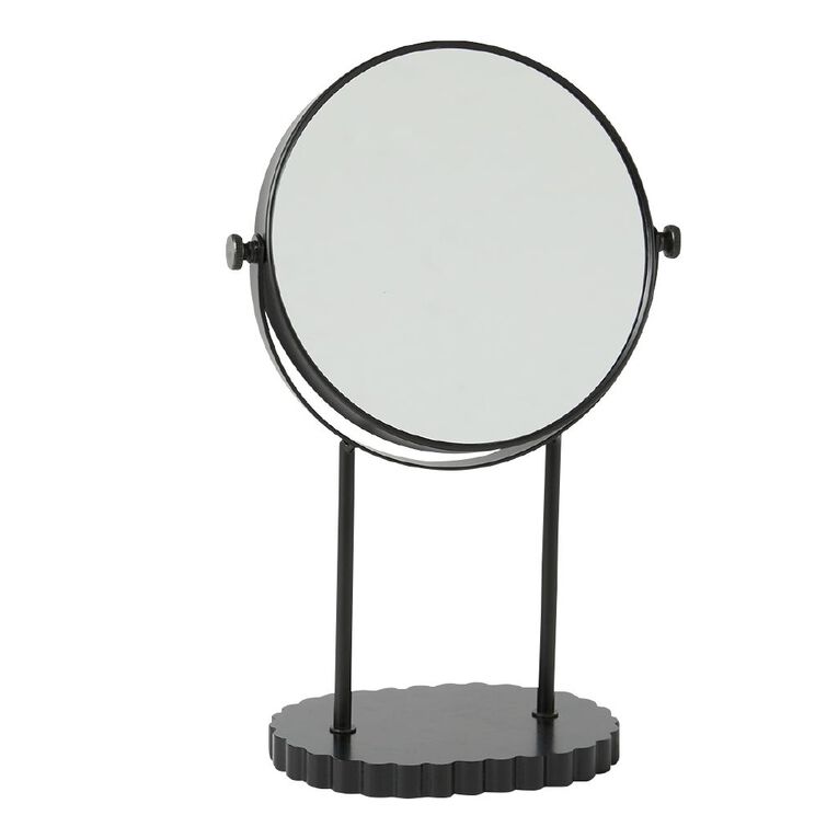 Living & Co Vanity Round Mirror Black, , hi-res