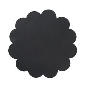 Living & Co Scallop Faux Leather Placemat Black