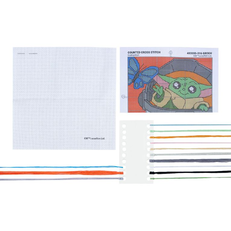 Lucas Film Counted Cross Stitch Mini 10 x 10cm Grogu, , hi-res