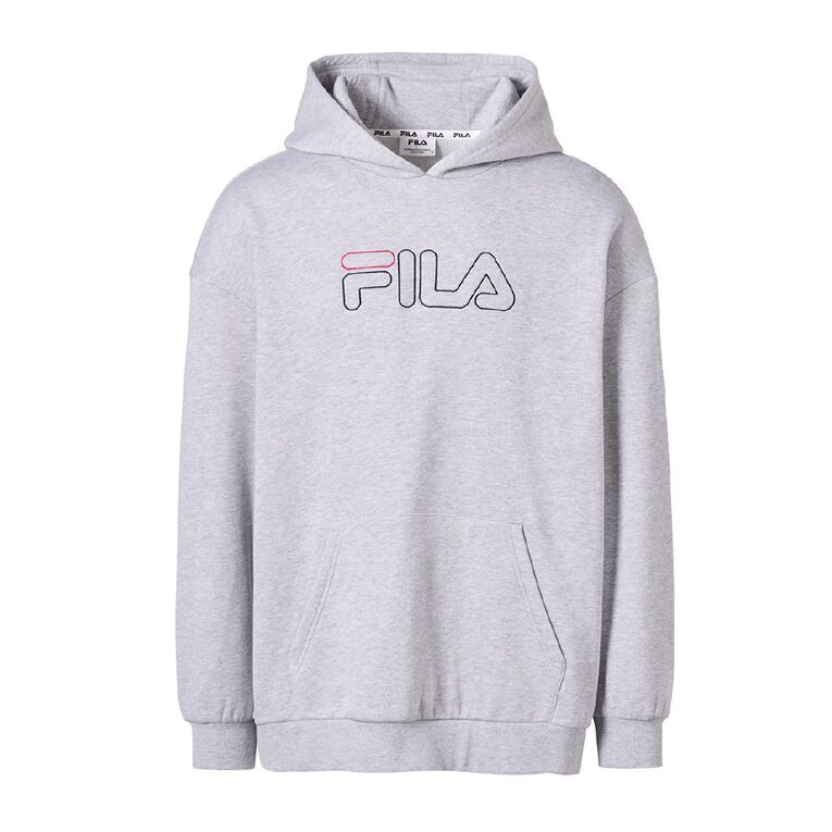 Fila Men's Fleece Hoodie, Grey Marle, hi-res