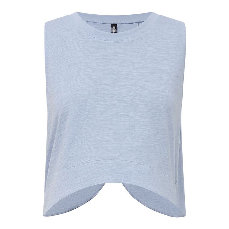 H&H Maternity Crop Tank, Blue Light, hi-res