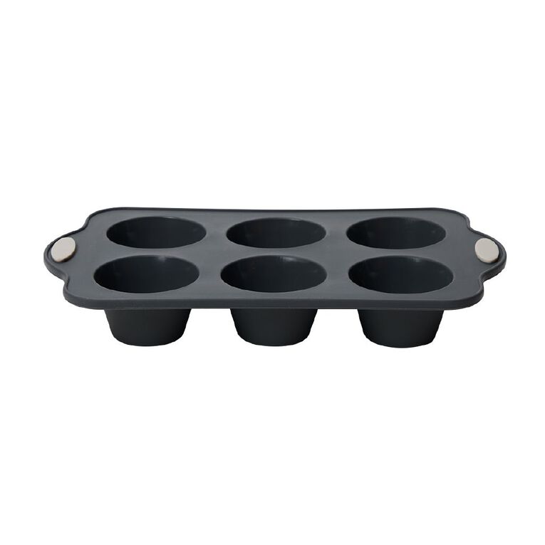 Living & Co Silicone Muffin Pan 6 Cup, , hi-res