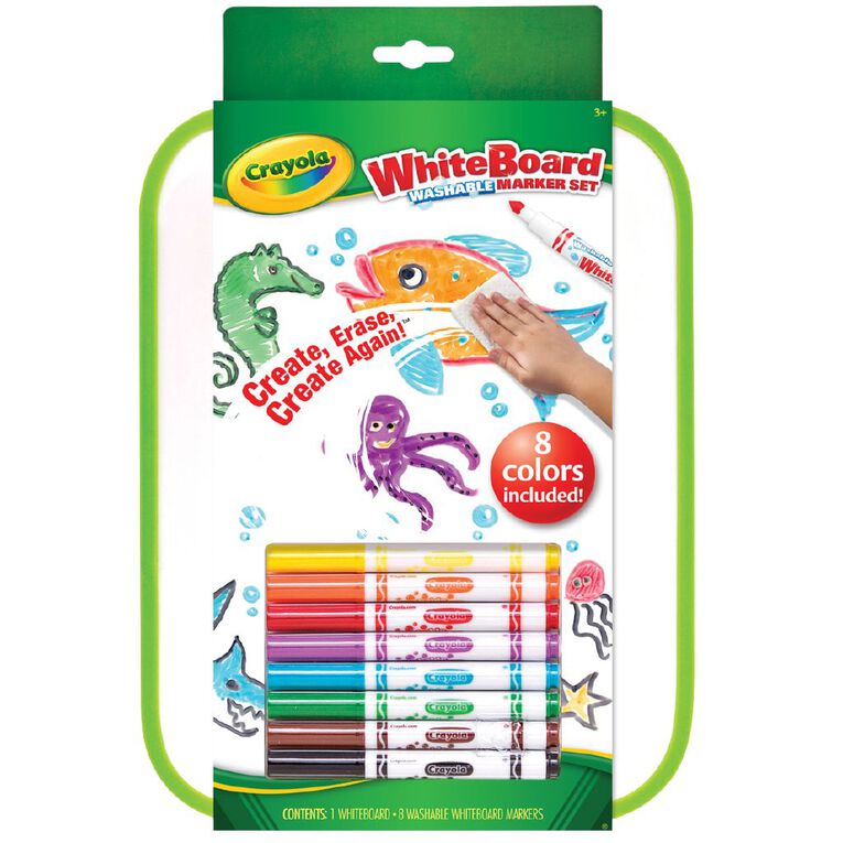 Crayola Dry Erase Board + 8 Washable Markers, , hi-res