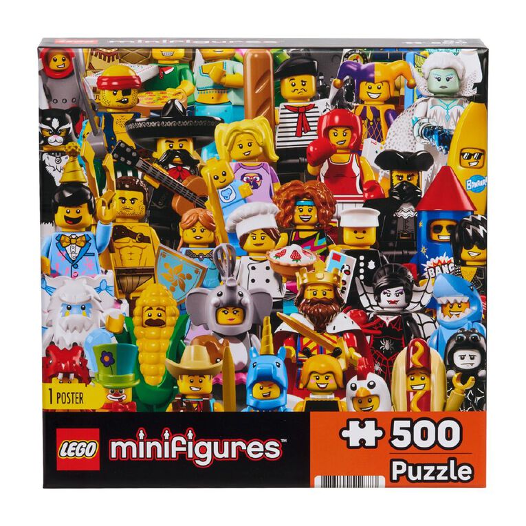 LEGO Minifigures Collage 500 Piece Puzzle Assorted, , hi-res