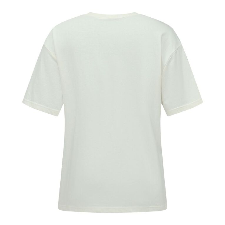 Peanuts Women's Snoopy Christmas Tee, Cream, hi-res