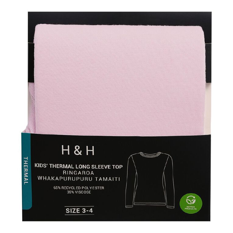 H&H Kids' Thermal Long Sleeve Tee, Pink Light, hi-res